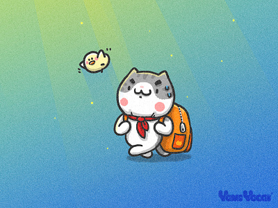 School Opens Tomorrow cat comic cute illustration kitty morning school school open student yomiyocai