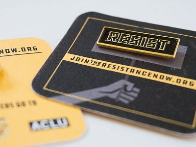 "Resist" enamel pin enamel pin politcal resist