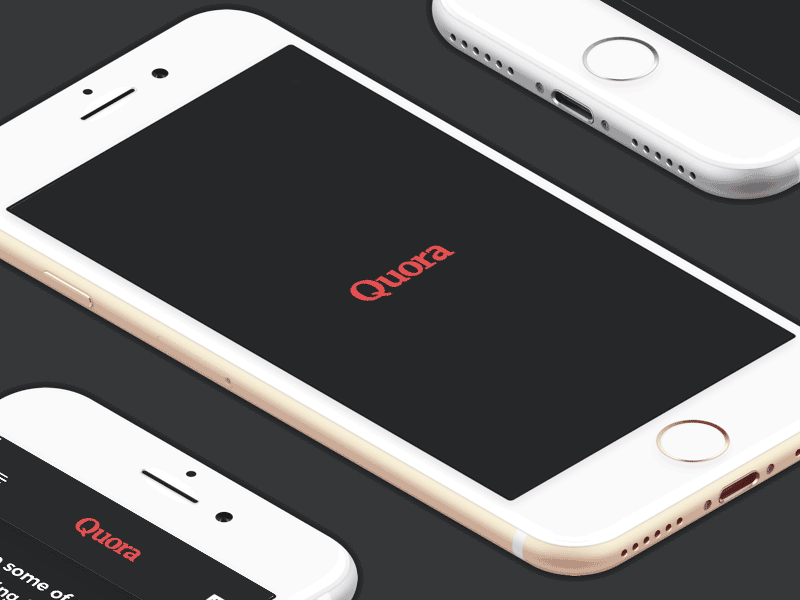 Quora App Dark Ui - Answers Feed Interaction clean concept dark interaction ios khuzema minimal nightmode quora redesign ui ux