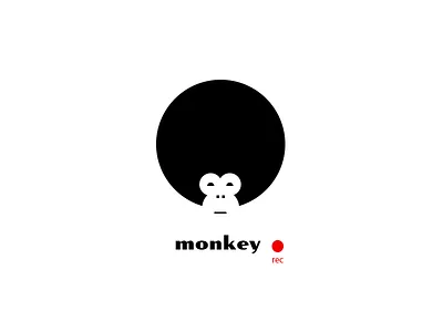 Monkey Records Logo funk geometric label logo minimalistic music record recordind soul studio