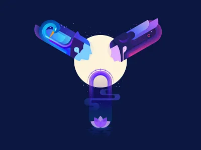 Qixi design festival，chinese magpie valentines