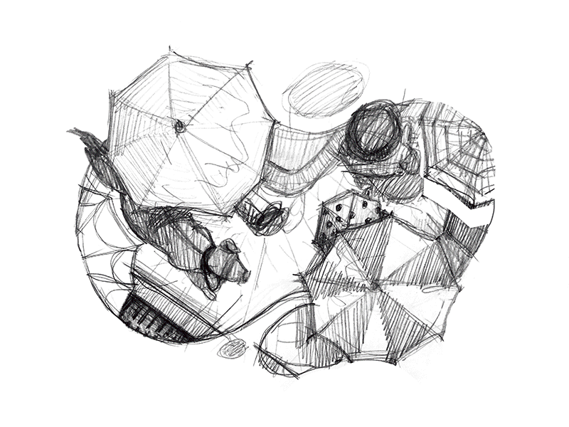 Working file 2d anano gif illustration process rain texture