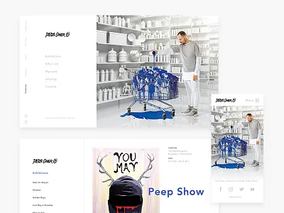 Pasta Oner artist graffiti microsite minimal pastaoner portfolio presentation streetart ui ux website white