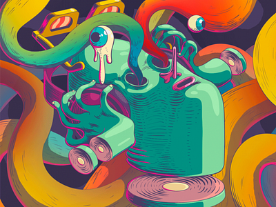 Music visualization character illustration music vector