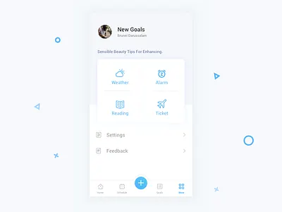 User Center android app calender ios more schedule setting ui user ux viggoz