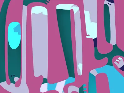 Dance character colour design illustration shape vector