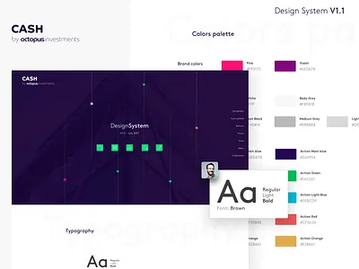 Octopus Cash - Design System bank colors dashboard design system financial fintech fonts minimal style guide ui white