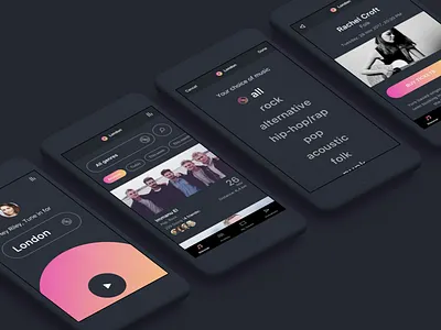 Nextgig dark event interface music ui venue