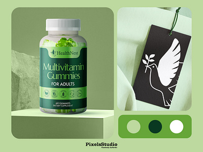 Multivitamin Gummies – Vibrant Packaging Concept by PixelsStudio