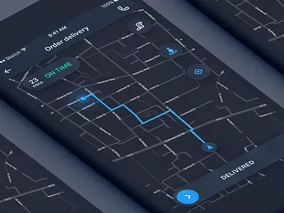 Delivery app app concept dark delivery ios ui ux