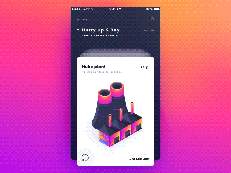 application UI application buy card catalog design mobile page price product shop ui ux