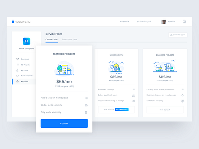 Select Package animation dashboard design icon illustration offer offers real estate ui ux web
