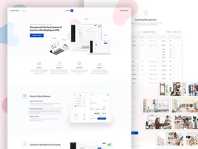 Landing POS + 1 dribbble invite app dashboard ios ipad landing landing page modal point of sale popup pos ui website