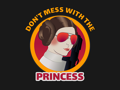 Don't mess with the Princess gravit designer illustration princess leia star wars vector