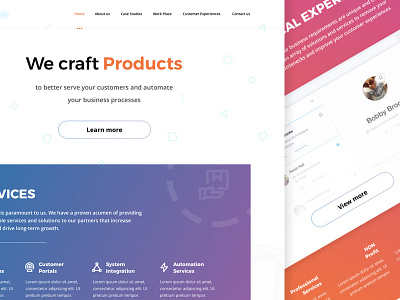 Agency Landing Page blue design gradients landingpage layout neat orange red simple ui user interface ux