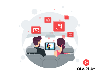 Ola Play Walkthrough Screen illustration music olacabs ocd olaplay play walkthrough