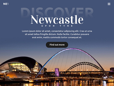Daily UI challenge #003 — Landing page dailyui landing page newcastle ui