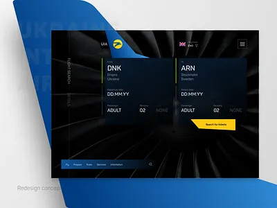 UIA Concept Dr air design desktop flat interface landing minimal ui ux web