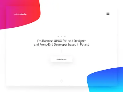 🏀 Personal site v2 design gradients header minimal minimalistic personal portfolio shapes ui ux web webdesign