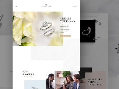 Taylor & Hart bespoke diamonds engagement rings gold jewelry luxury parallax rings wedding