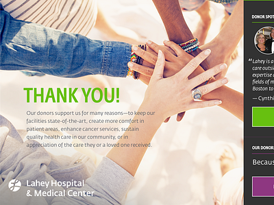 Northern Light/Lahey Hospital Exhibit donors hospital interactive display