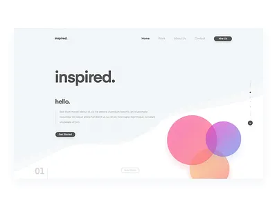 Portfolio Landing Page - 02 clean design gradient landing page minimal minimalist portfolio profile simple studio wavy website