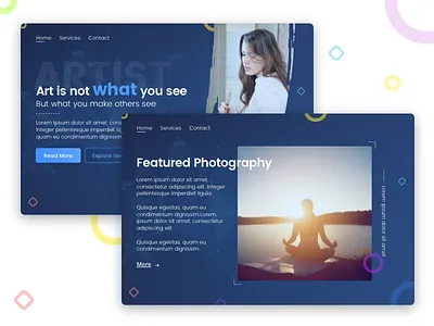 Artist Minimal Web artist board card minimal personal photography portfolio profile ui ux web