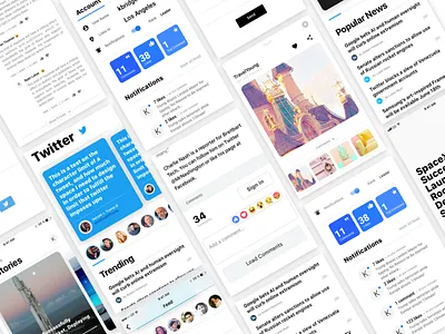 Social News account app article clean instagram ios minimal news notifications social twitter white