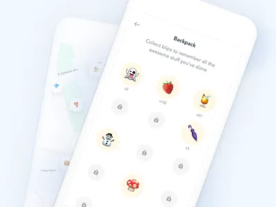 BlipMe - Backpack app bacpack blipme blips colletion ios map mobile social unlock