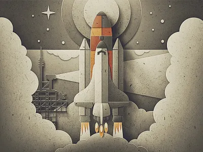 Paper Shuttle Launch cutout launch nasa outer space paper rocket san diego shuttle space texture