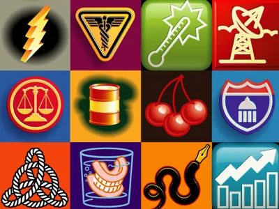 Assorted symbols. icons symbols