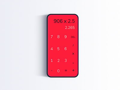Daily UI challenge #004 — Calculator calculator clean design free header mobile psd red ui ux webapp
