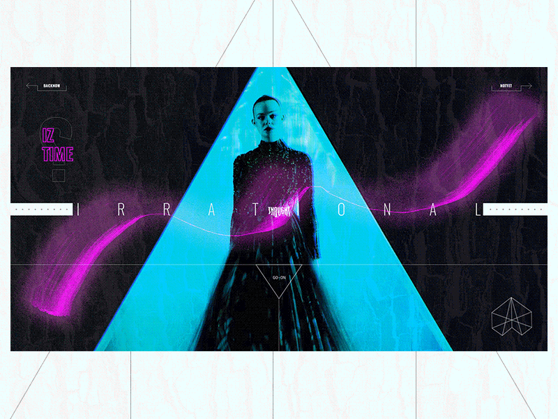 Irrational.Animation animated animation design interaction interface layout neon stroke ui ux web