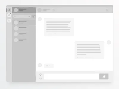 Social Messenger Concept app chat concept inbox message prototype ui user ux web
