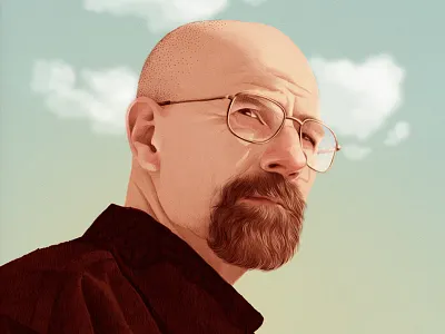 Cinemania editorial illustration man netflix portrait realist tv