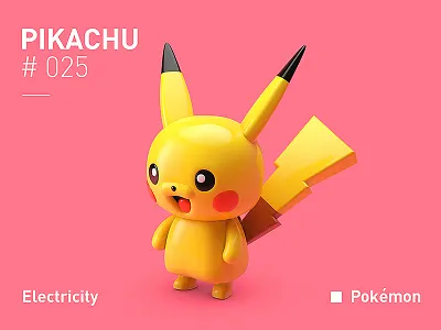 Pikachu 3d cinema pikachu pokemon yellow