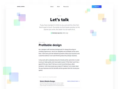 Hire me - Portfolio WIP design feedback inspiration landing muzli portfolio sketch ui ux web website