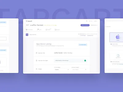 App Listing app dashboard design form minimal ui ux web app website