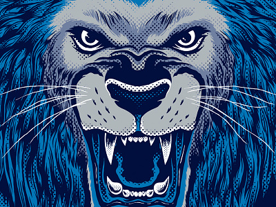 Detriot Lions beer bird detroit football illustration lions lite miller nfl poster team