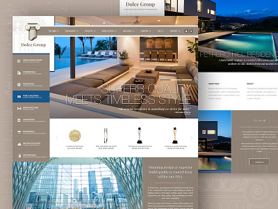 Dolce Group Construction branding graphic design logo web web design website website design