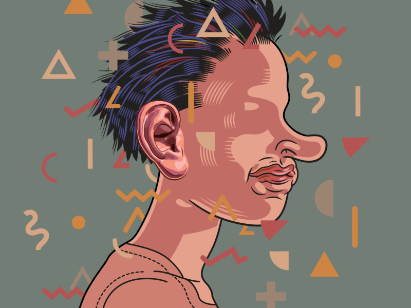 Abstract walking meditation animation gif meditation motion design relaxing walking
