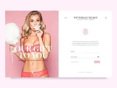 Victoria Secret Member Login iPad UX bridal lingerie ray doyle ui underwear victoria secret web design wedding