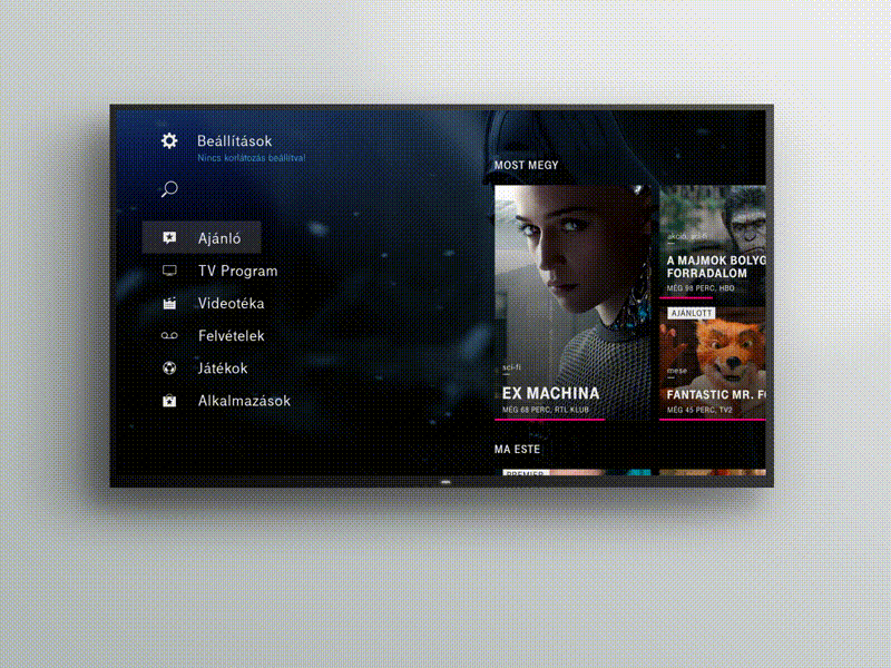 Telekom OS Dashboard dashboard os television ui