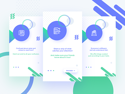 Mobile App Onboarding - Snipread android app flat intro ios material mobile onboard onboarding ui ux welcome