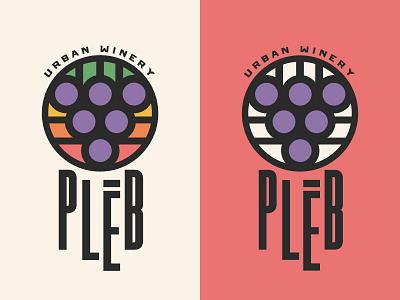 Winery Branding alcohol geometric grapes illustration logo roman stained glass urban wine