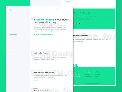 Portfolio (IP) Landing aktiv aktiv grotesk personal portfolio web