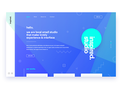 Portfolio Landing Page - 03 clean design gradient landing page minimal minimalist portfolio profile simple studio wavy website