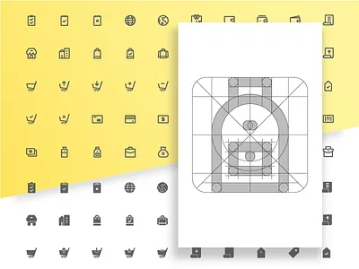 E Commerce icon set assets business e commerce element icon icons online media ui