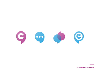 Connections - logo concepts branding bubble c chat communication design icon identity illustration logo sketch vector