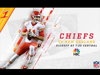 September 7 - Chiefs vs Patriots chiefs football gameday graphic design kansas city nfl sports design